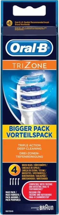 Oral B Oral-B TriZone - Opzetborstels - 4 Stuks 26 Oral B Oral-B TriZone - Opzetborstels - 4 Stuks -BaByliss Verkoopwinkel 329x1200