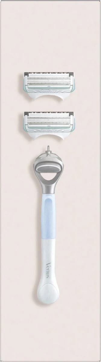 Giftpack Venus Satin Care - Scheersysteem + 2 Navulmesjes + 2-in-1 Reiniger + Scheergel 190ml + Exfoliant 177ml + Verzachtend Serum 50ml - Afbeelding 9