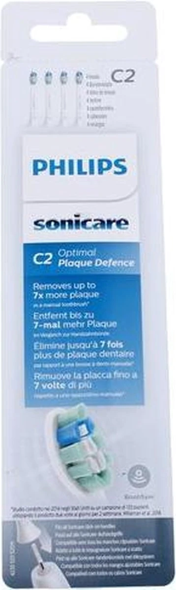 Philips Sonicare C2 Optimal Plaque Defence HX9024/10 - Opzetborstels - 4 Stuks - Afbeelding 17