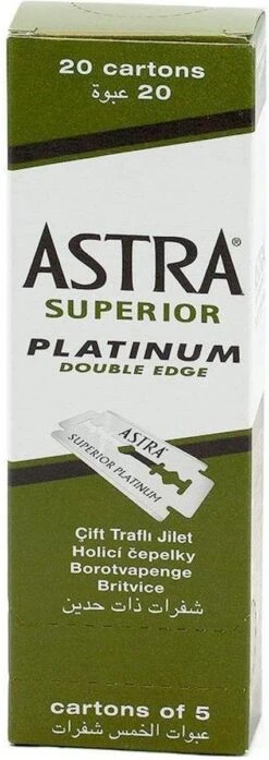 Astra Razor Blade Scheermesjes Mannen - 100st - Double Edge Scheermesjes - Shavette - Voor Gezicht - Safety Razor Blades