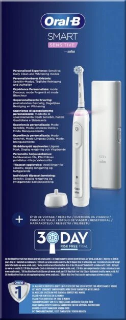 Oral B Oral-B Smart Sensitive - Elektrische Tandenborstel - Ontworpen Door Braun - 1 Handvat En 1 Opzetborstel -BaByliss Verkoopwinkel 473x1200