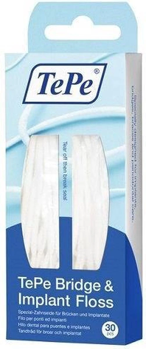 Tepe Floss Bridge & Implant 30 St 8 Tepe Floss Bridge & Implant 30 St - Afbeelding 6