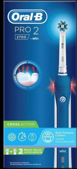 Alternative view of Oral B Oral-B Pro 2 2700 CrossAction - Elektrische Tandenborstel - Blauw, Wit