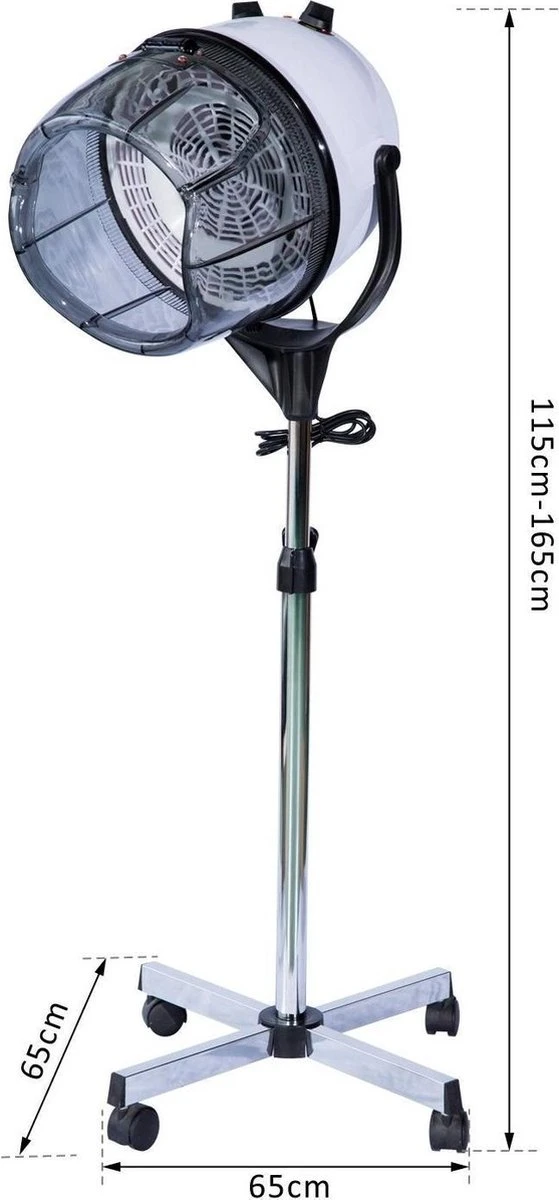Professionele Staande Haar Droogkap - Haardroger Kap Fohn Op Wielen - Mobiele Haardrogerkap - Kapsalon Hair Dryer - Ook Voor Thuis! - Afbeelding 5