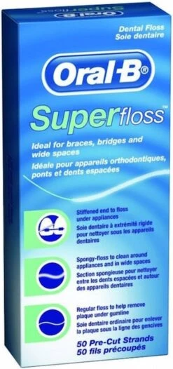 Oral B Oral-B Superfloss - 50 Stuks - Flosdraad 18 Oral B Oral-B Superfloss - 50 Stuks - Flosdraad -BaByliss Verkoopwinkel 564x1200