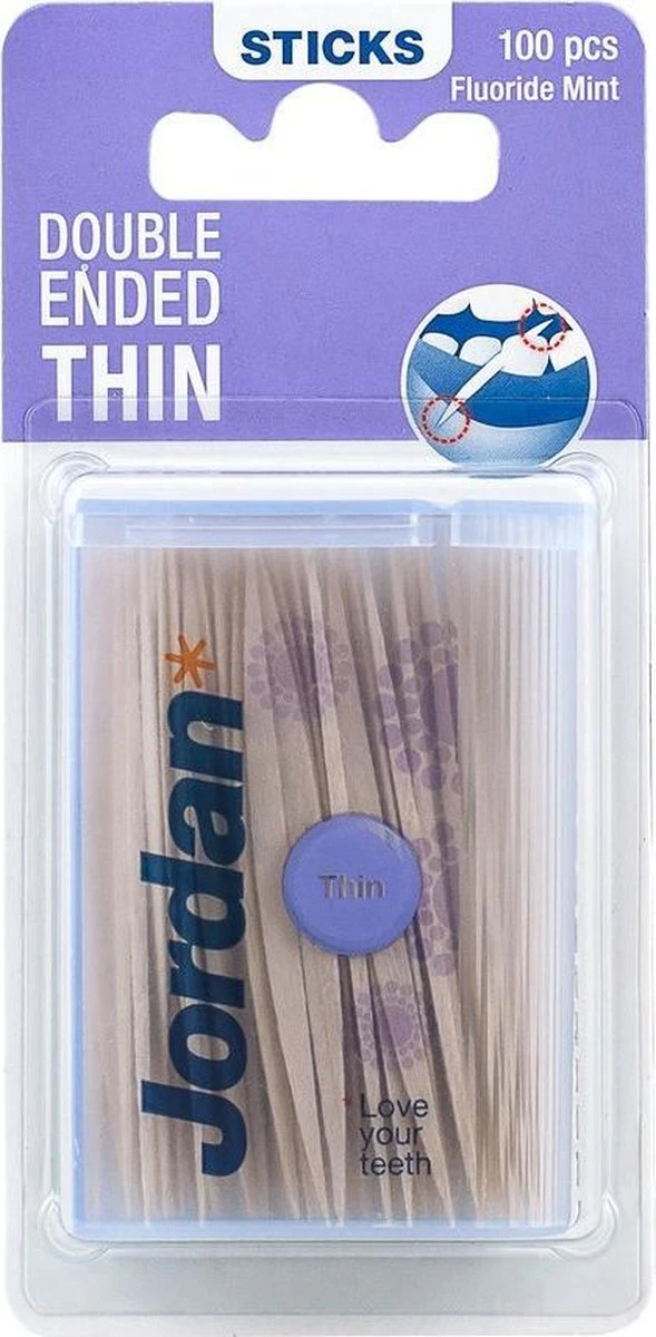 Jordan Dun 2-Zijdig - 100 St - Tandenstoker