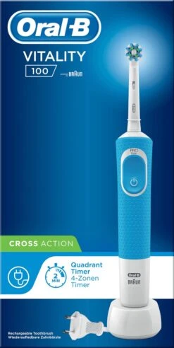 Oral B Oral-B Vitality 100 CrossAction - Blauw - Elektrische Tandenborstel 22 Oral B Oral-B Vitality 100 CrossAction - Blauw - Elektrische Tandenborstel -BaByliss Verkoopwinkel 603x1200