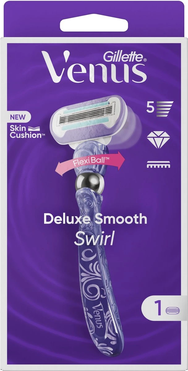 Gillette Venus Deluxe Smooth Swirl - Voor Een Extra Gladde Scheerbeurt - 1 Handvat - 1 Navulmesje - Afbeelding 5