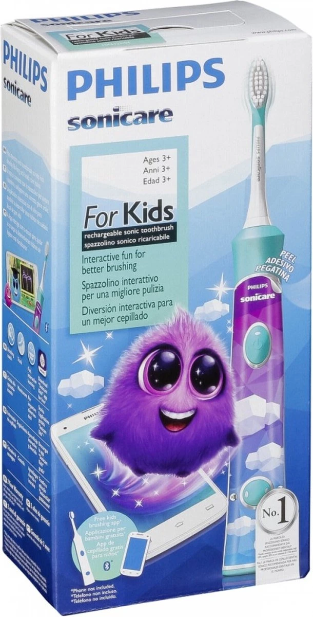 Philips Sonicare For Kids HX6322/04 - Elektrische Tandenborstel - Blauw - Incl. Extra Opzetborstel - Afbeelding 3