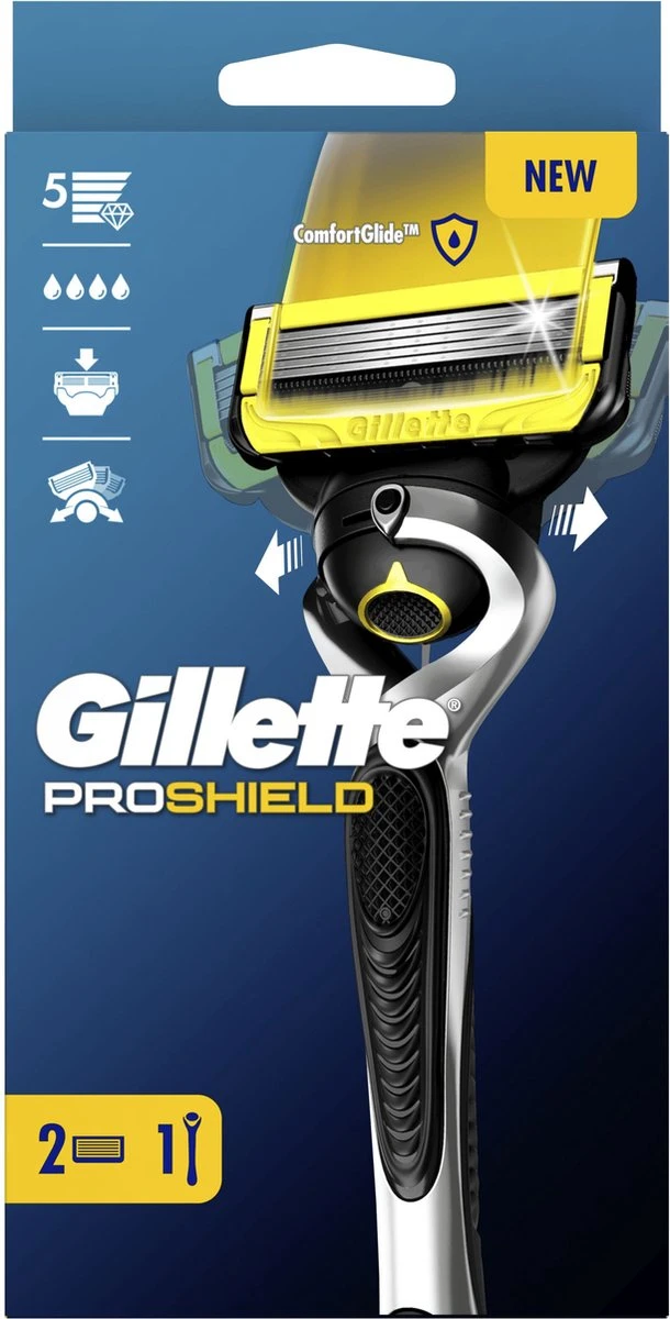 GilletteĀ® Gillette ProShield - Scheersysteem - Voor Mannen - 1 Gillette Scheersysteem - 2 Navulmesjes - Afbeelding 4