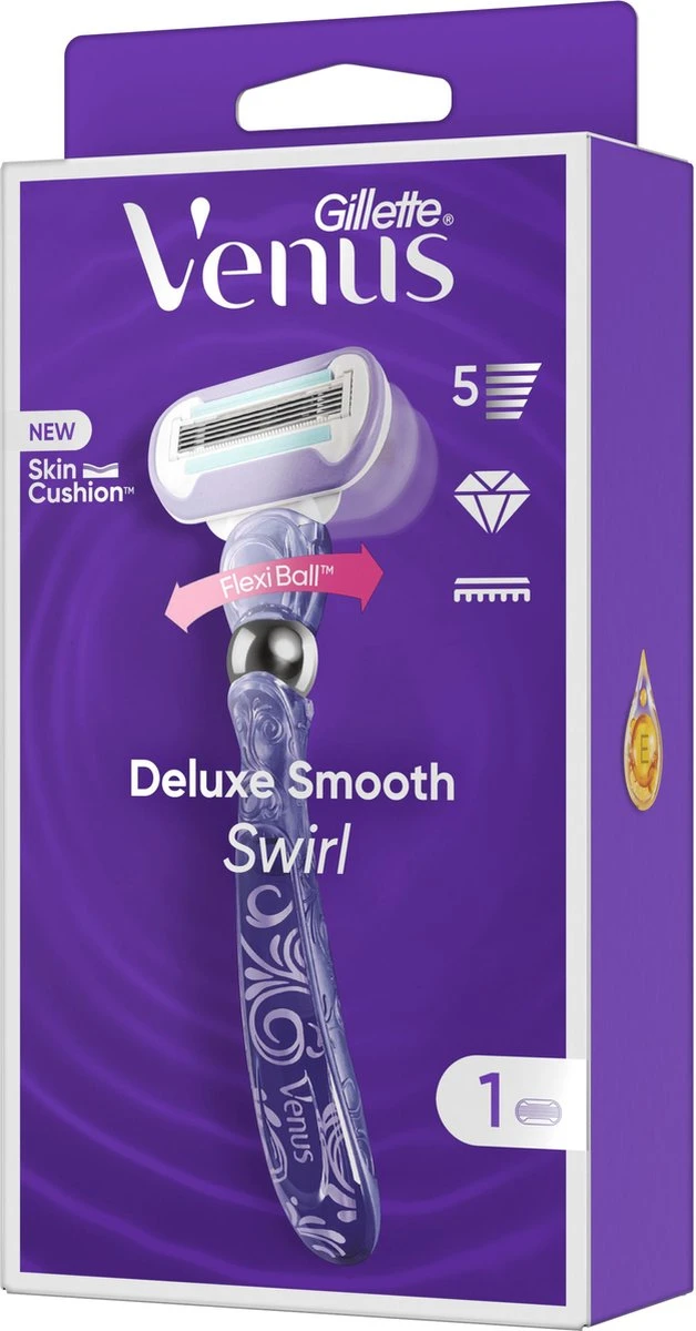 Gillette Venus Deluxe Smooth Swirl - Voor Een Extra Gladde Scheerbeurt - 1 Handvat - 1 Navulmesje - Afbeelding 3