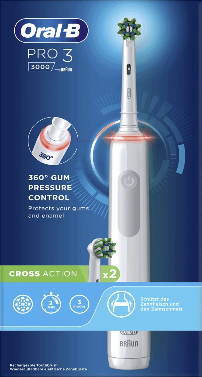 Oral B Oral-B Pro 3 3000 - Elektrische Tandenborstel - Wit - Afbeelding 8