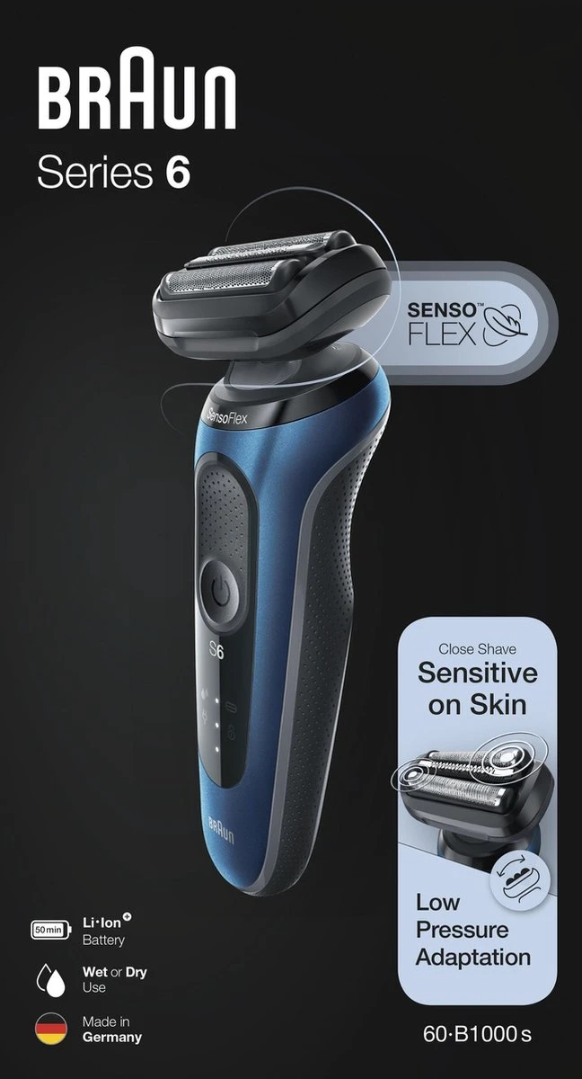Braun Series 6 60-B1000s Blauw - Elektrisch Scheerapparaat - Afbeelding 13