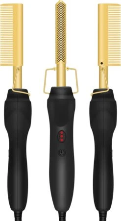 Merkloos 2 In 1 Elektrische Haarkam Deluxe – Stijlborstel – Mannen & Vrouwen – Kam – Stijlkam – Elektrische Kam – Hot Comb – Baardstijler – Baardkam – Elektrische Haarborstel – Magic Brush – Moederdagtip