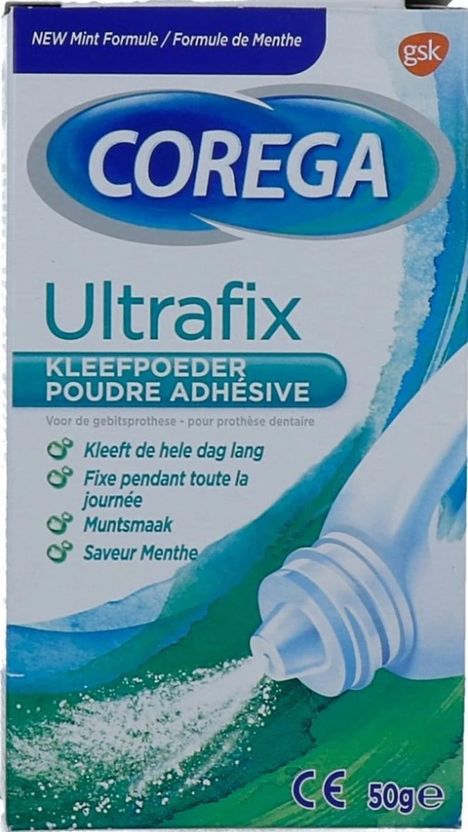 Corega Ultrafix Kleefpoeder Kunstbitverzorging 50 Gr - Afbeelding 6