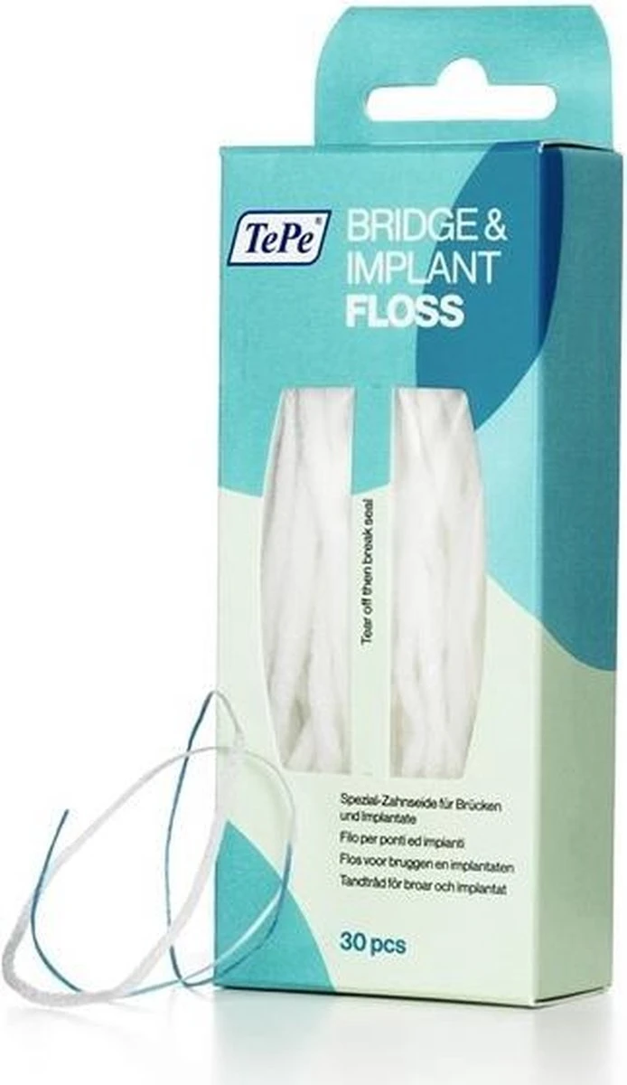 Tepe Floss Bridge & Implant 30 St 9 Tepe Floss Bridge & Implant 30 St - Afbeelding 7