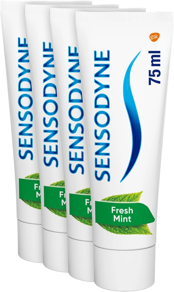 Sensodyne Freshmint Tandpasta Voor Gevoelige Tanden 4x75ml - Afbeelding 3