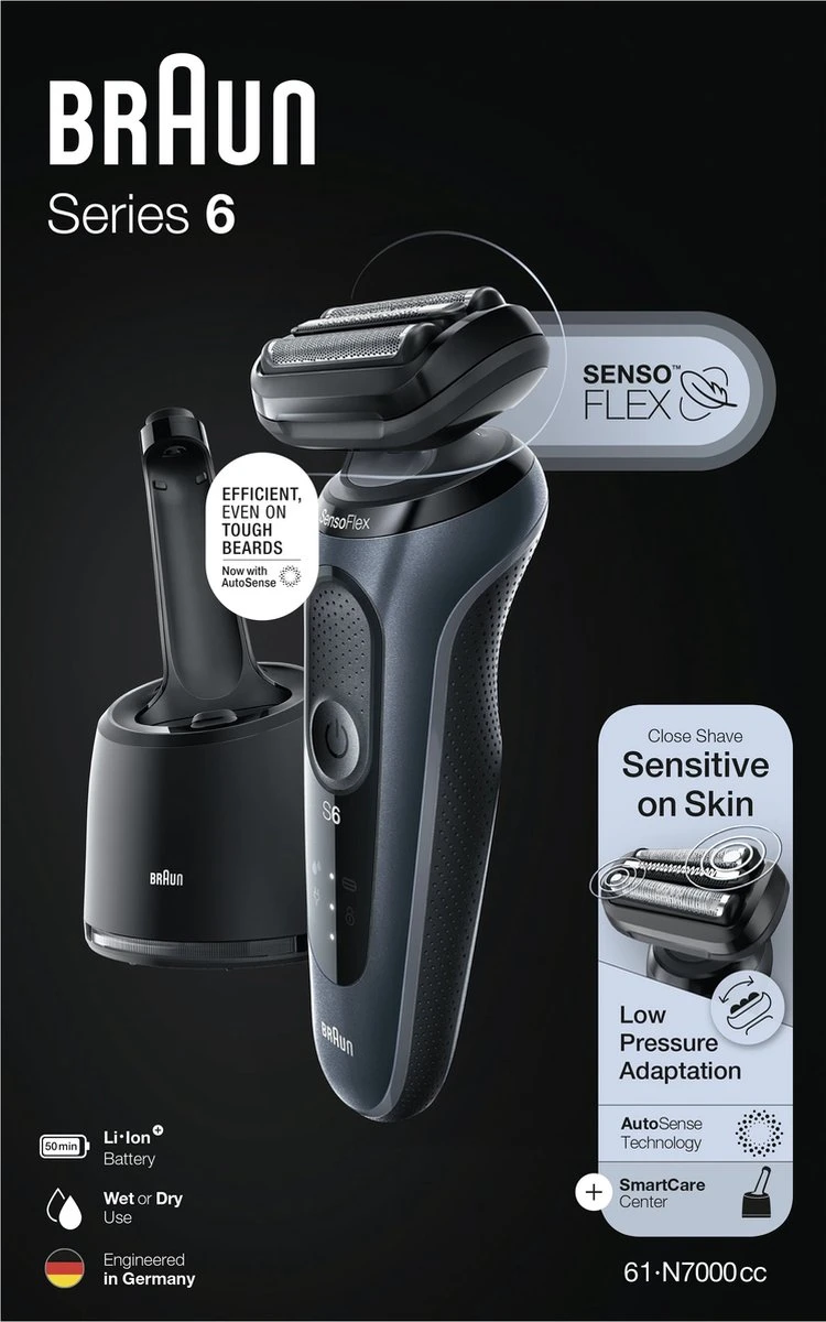 Braun Series 6 61-N7000cc - Elektrisch Scheerapparaat Mannen - Met SmartCare Center - Grijs - Afbeelding 8