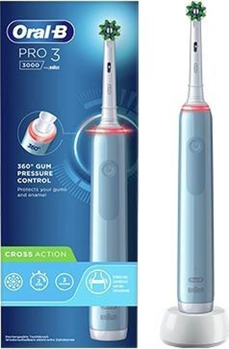 Oral B Oral-B Pro 3 - 3000 - Elektrische Tandenborstel - Ontworpen Door Braun - Blauw 22 Oral B Oral-B Pro 3 - 3000 - Elektrische Tandenborstel - Ontworpen Door Braun - Blauw - Afbeelding 20