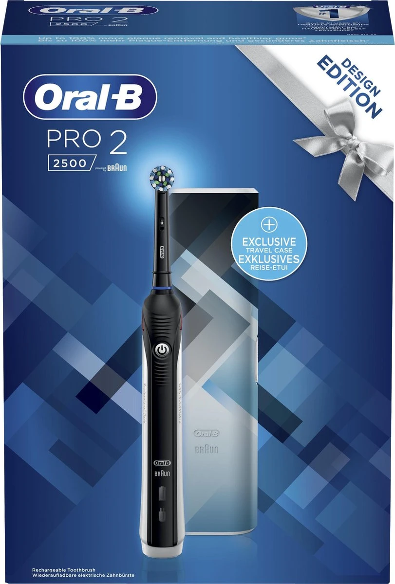 Oral B Oral-B PRO 2 2500 - Zwart - Elektrische Tandenborstel - Met Reisetui - Afbeelding 4