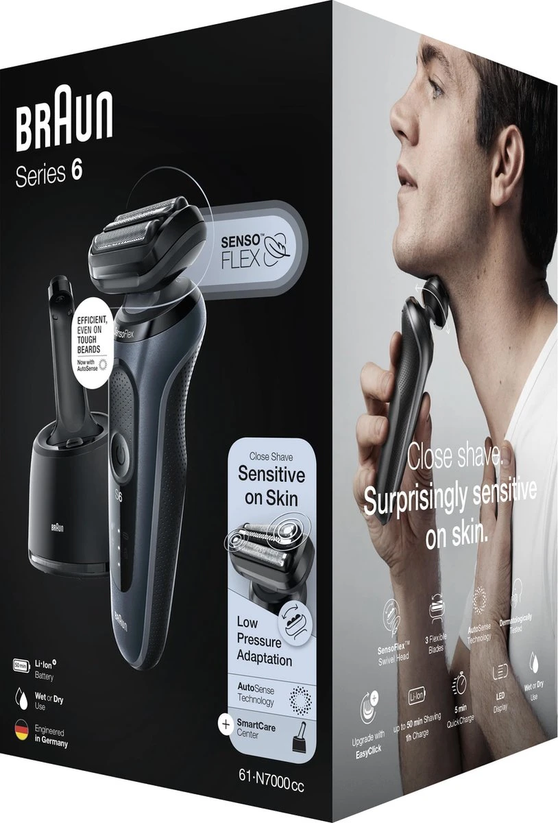 Braun Series 6 61-N7000cc - Elektrisch Scheerapparaat Mannen - Met SmartCare Center - Grijs - Afbeelding 9