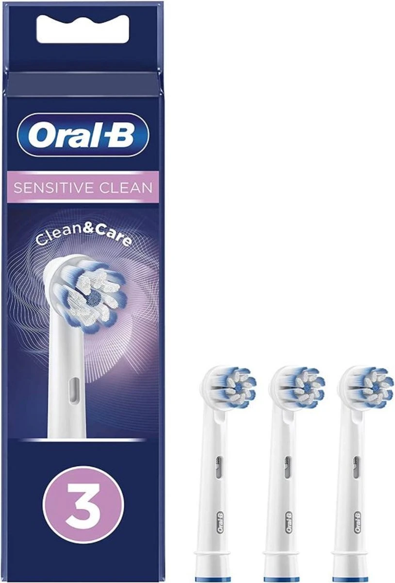 Oral B Oral-B Sensitive Clean Opzetborstels - 3 Stuks - CleanMaximiser 3 Oral B Oral-B Sensitive Clean Opzetborstels - 3 Stuks - CleanMaximiser