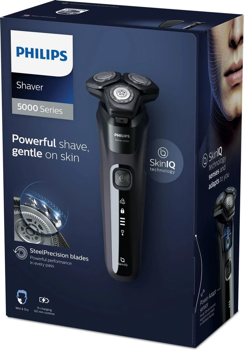 Philips SHAVER Series 5000 Elektrisch Scheerapparaat, SteelPrecision-mesjes, Wet & Dry - S5588/30 - Afbeelding 5