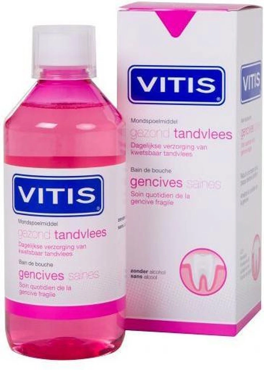 3x Vitis Gezond Tandvlees Mondwater 500 Ml - Afbeelding 4
