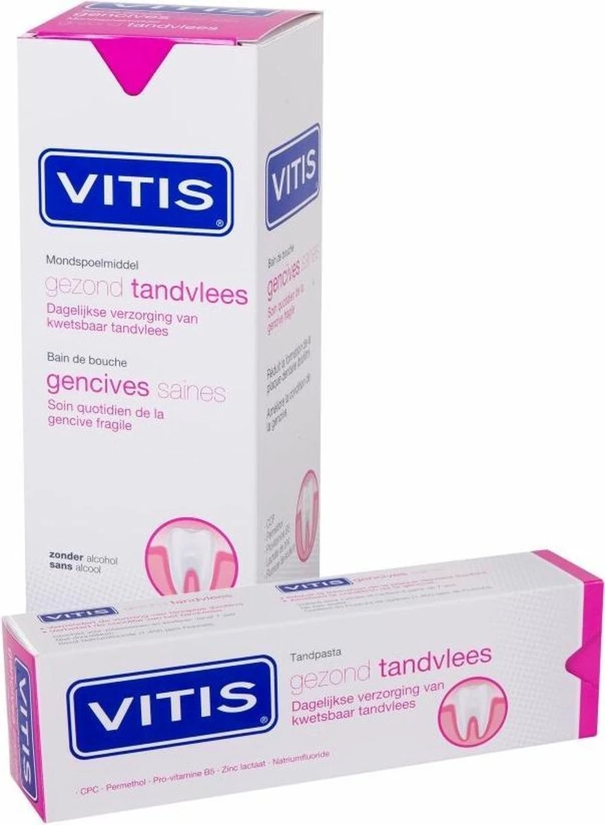 3x Vitis Gezond Tandvlees Mondwater 500 Ml - Afbeelding 2