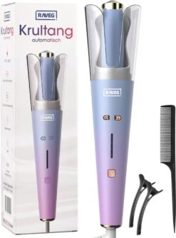 Automatische Krultang Keramische Haarkruller Hair Curler – Meerdere Kleuren – Blauw/Roze - RAVEG