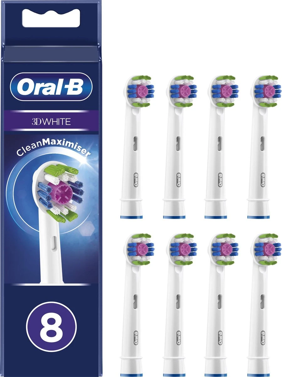 Oral B Oral-B 3D White - Met CleanMaximiser-technologie - Opzetborstels - 8 Stuks - Brievenbusverpakking - Afbeelding 11