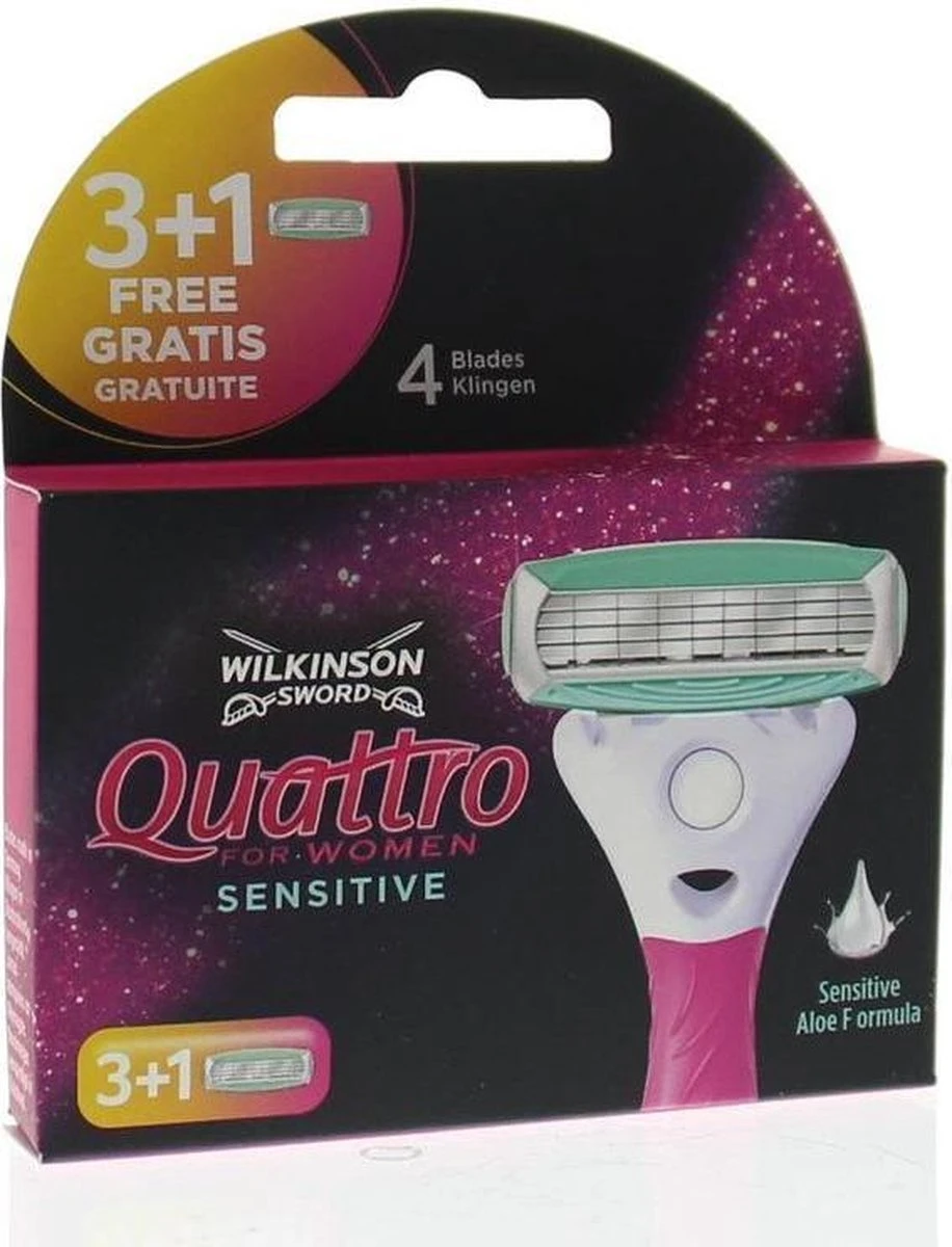 Wilkinson Woman Scheermesjes Quattro Sensitive 4 Stuks - Afbeelding 8