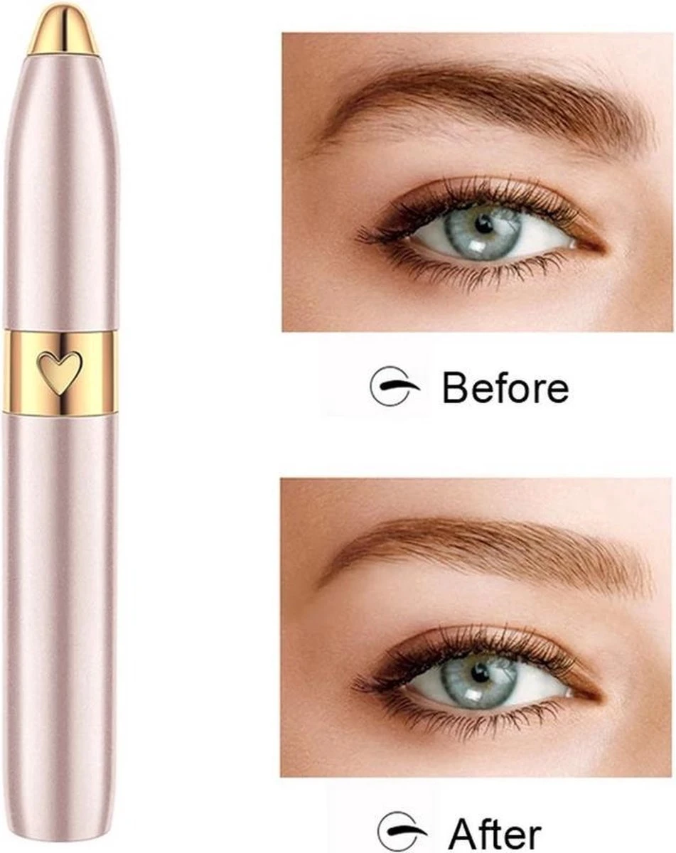 Draagbare Wenkbrauw Epilator - Haar Remover Pen - USB Trimmer - Afbeelding 6