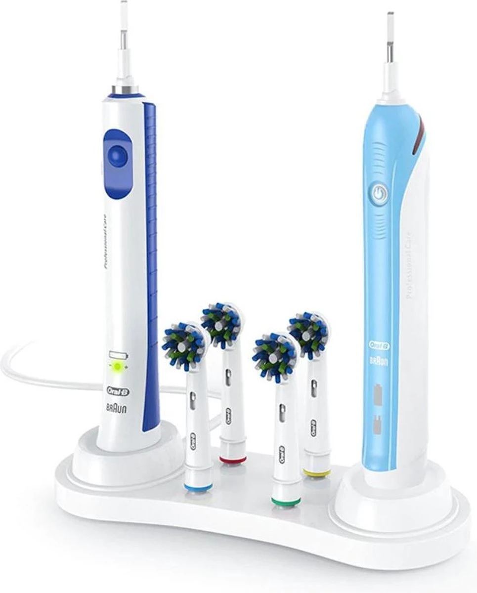 BukkitBow - Tandenborstel Houder - Houder Voor Oral B Tandenborstel - Houder Voor Tandenborstel En Opzetborstels - Inclusief Opbergunit Voor 4 Opzetborstels