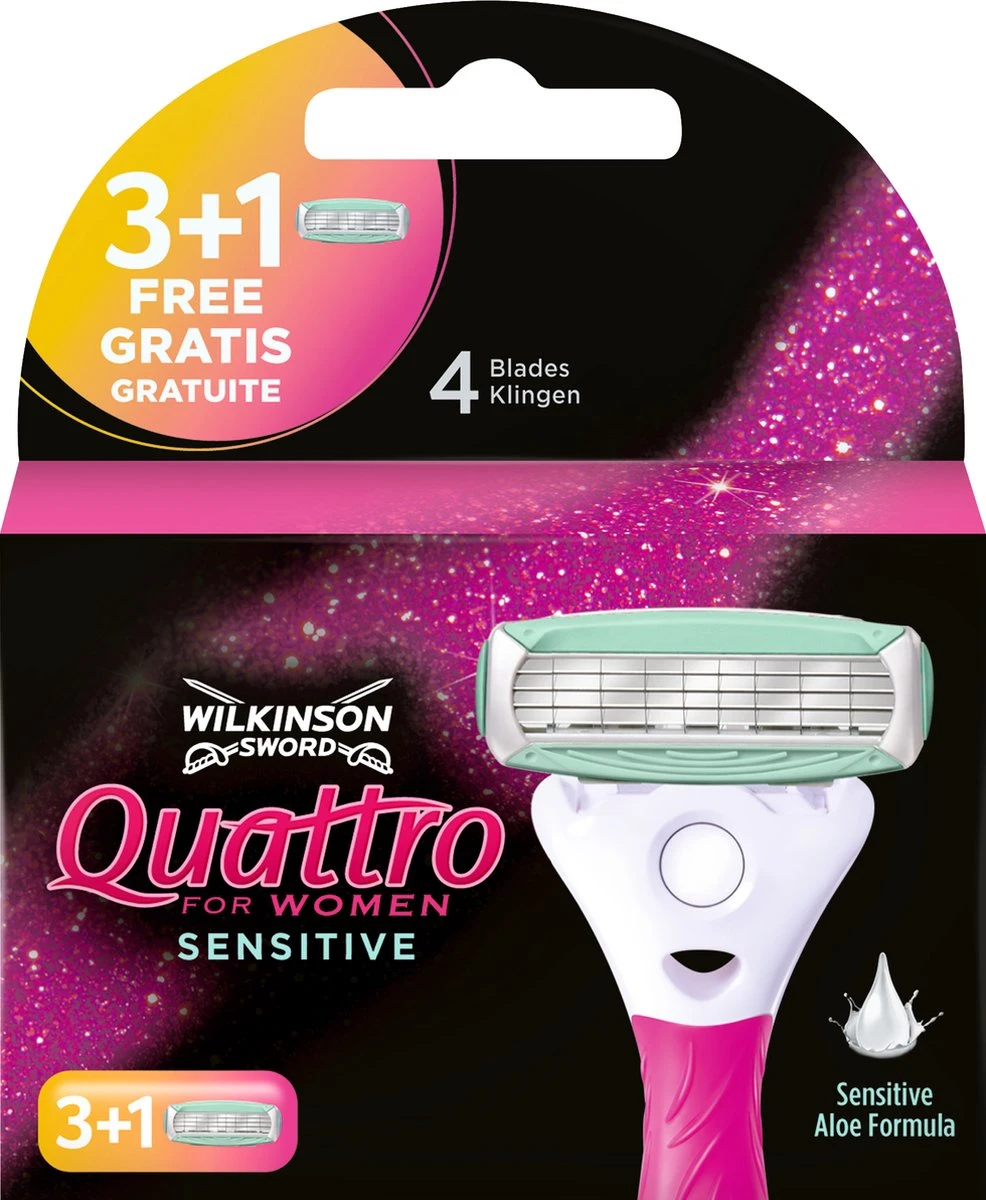 Wilkinson Woman Scheermesjes Quattro Sensitive 4 Stuks - Afbeelding 6