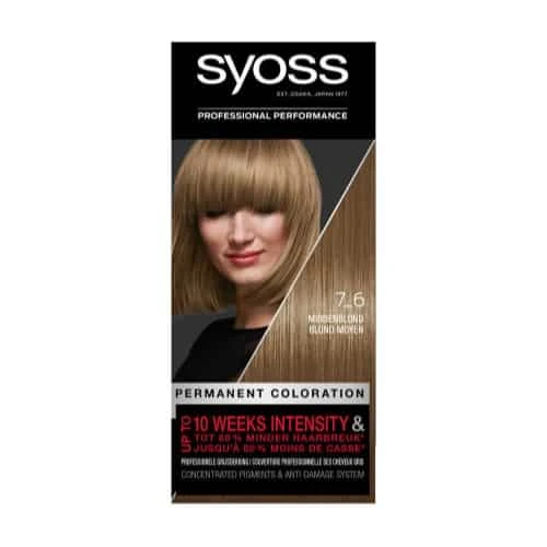 Syoss Haarverf 7-6 Midden Blond 3 Syoss Haarverf 7-6 Midden Blond